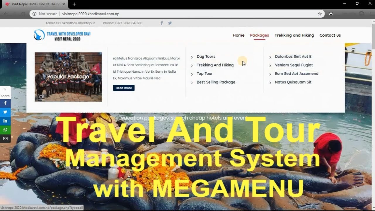 Online Travel And Tour Package Management System Project In Php And