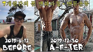 (REAL MOTIVATION) My 7 Months Body Transformation Calisthenics (집에서 턱걸이 7개월간의 맨몸운동 몸 변화과정)