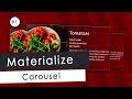 How to install and use Materialize Carousel - Part 1