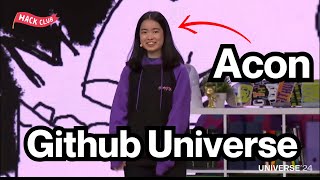 Hack Club's Acon Speaks at Github Universe