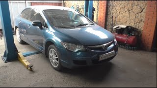 Замена цепи ГРМ и регулировка клапанов на Honda Civic 1,8 Хонда Цивик 2008  1часть