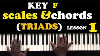 Complete Crash Course Piano Tutorials KEY F Scales And Chords (lesson 17)