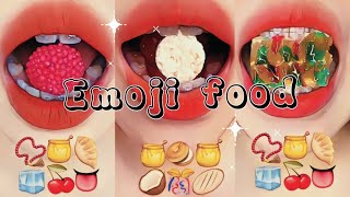 Asmr Emoji Food Eating Sounds 💖 | CR : @closerfood | Emoji food challenge