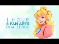 I try to draw 6 fanarts in 1 hour