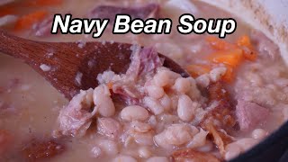 THE BEST Old School Navy Beans w/ Smoked Turkey Wings Recipe | Great Northern Beans Recipe