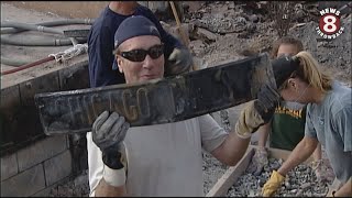 Sifting through the rubble of Larry Himmel's burned home 2007