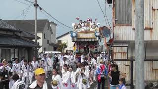 2024 住吉神社祭典 中日 西浜組 屋台小屋出発