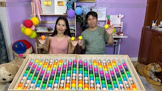 Sweet Game Husband and Wife- Puzzle Ball Sorting Game Challenge Who is Winer 🟠🔴🟢Ep #094