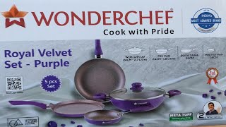 Wonderchef Royal Velvet Set Unboxing|Wonderchef Nonstick Cookware Set \u0026 Review|Best Nonstik cookware