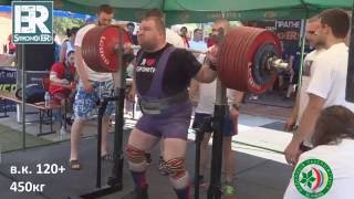 Powerlifting: Testsov Viktor 1165kg (450+360+355)