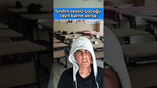 Sınıfın sessiz çocuğu zayıf karne alırsa