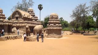 5 chariots at Mahabalipuram