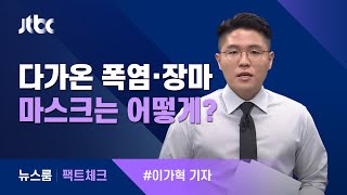 [팩트체크] 무더위·장마철에 마스크 괜찮을까? 실험결과 보니 / JTBC 뉴스룸