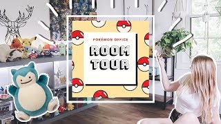 Aesthetic Pokemon Office Room Tour ♡