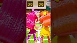 퍼플과 오렌지, Pom Pom 댄스 챌린지 도전🔥 Kids Pom Pom #dancechallenge #shorts  #animation