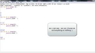 How to print in Python without newline (using end )