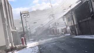 2024年1月8日　木曽福島の雪の朝の光景①