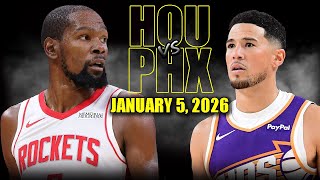 Houston Rockets vs Phoenix Suns Full Game Highlights – January 5, 2026 | NBA Season