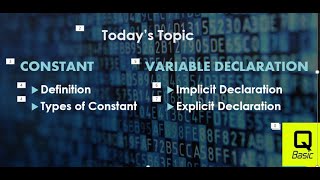 #SAMSIRCOMPUTER #QBASIC Constant and Declaring Variables in QBasic