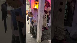 TWO Dagger Mike Animatronics with DOUBLE JUMPSCARE 😱 | Spirit Halloween 2023 | #shorts