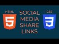 How to make Social Share buttons - basic HTML and CSS Web Development Projects for Beginners