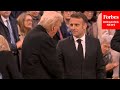 WATCH: Macron Shakes Trump's Hand After Remarks At Notre-Dame Reopening