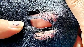 Great Way to Repair Holes in Knitted Sweaters at Home Yourself