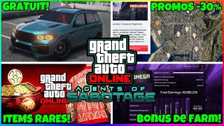 PROMO ET BONUS GTA ONLINE DE LA SEMAINE DU 23/1 \u0026 NOUVEAU CONTENU DLC GTA5 ONLINE AGENTS OF SABOTAGE