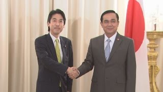 経済関係強化を協議 外務副大臣とタイ首相