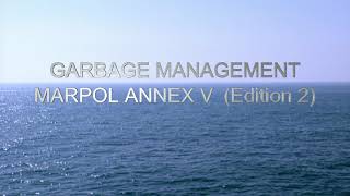 Marpol Annex v |Garbages Management |