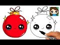 How to Draw a Christmas Ornament Easy and Cute