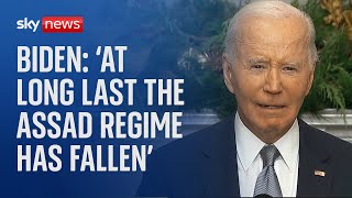 US President Joe Biden addresses the fall of Assad in Syria - Watch in full