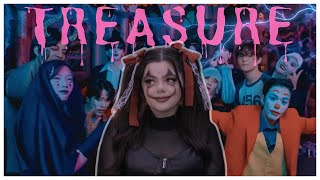 Doyoung got me | TREASURE - '나랑 있자 (BE WITH ME)' HAPPY HALLOWEEN LIVE REACTION