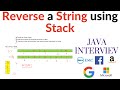 Reverse String Using Stack data structure | java