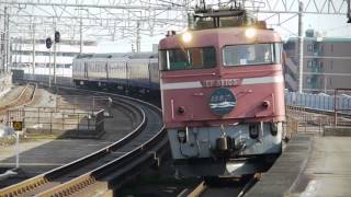 JR西日本 EF81 108号機　寝台特急 日本海 大阪行き 大津京駅通過 20100222 s