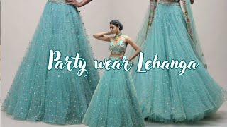 wedding 💍 lehenga cutting and stitching/designer lehenga/DIY lehenga / party wear net lehnga🧵