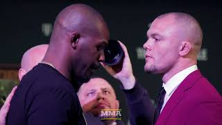 UFC 235: Jon Jones vs. Anthony Smith Presser Staredown  - MMA Fighting