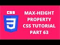 Max Height Property CSS | CSS Tutorial Part 63