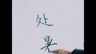 【钢笔手写】二十四节气之处暑Calligraphy handwriting Chinese 24 Solar Terms （处暑）