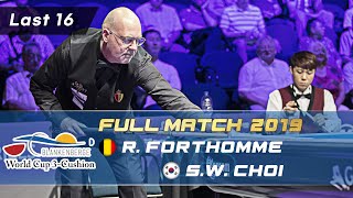 Last 16 - Roland FORTHOMME vs Sung Won CHOI (Blankenberge World Cup 3-Cushion 2019)