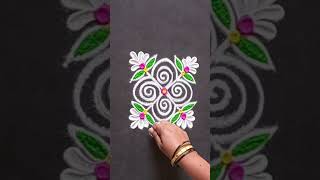 Daily simple rangoli design #Small easy rangoli #