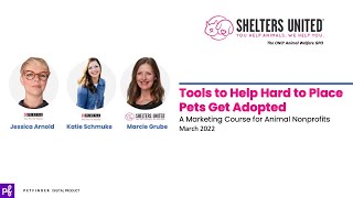 Webinar: Tools to Help Your Hard to Place Pets Get Adopted | Hosted by Shelters United and Petfinder
