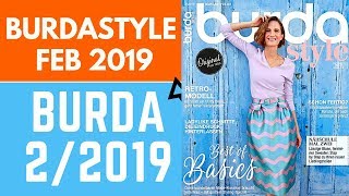 Burda 2/2019 Sewing Magazine Browsthrough and Sewing Plans