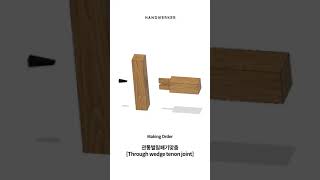 [짜맞춤] - 관통벌림쐐기맞춤 가공 순서 [ Making order_  Through wedge tenon joint]