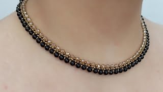 Hot Black Beaded Necklace Making | How To Make Necklace? #SmartsChannel #bracelet #jewellerydesign