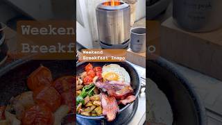 Weekend Breakfast | Bacon \u0026 Eggs with Potatoes🥓🍳Camp Breakfast Firebox Stove Ultra Cook Kit [🚋]