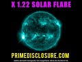 x 1.22 solar flare ~ first x class flare of 2023 ~ solaris is flashing codes of 5d and beyond