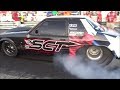 Mike Murillo twin turbo Mustang vs Dennis the meance at the dirty south no prep gulfport