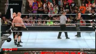 Brock Lesnar vs Seth Rollins for the WWE World Heavyweight Championship on Raw (March 30th, 2015)