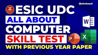 All About ESIC UDC Computer Skill Test With Previous Year Paper || By Vivek Sir